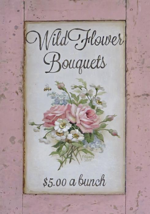 Wild Flowers Bouquet Sign